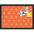 thumbnail image 1 of PinPix 21x15 Custom Cork Bulletin Board Floral Dark Orange Poster Board Has a Fabric Style Canvas Finish, Framed in Floral Dark Orange, by ArtToFrames (PinPix-547), 1 of 1