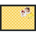 thumbnail image 1 of PinPix 21x15 Custom Cork Bulletin Board Floral Neon Yellow Poster Board Has a Fabric Style Canvas Finish, Framed in Floral Neon Yellow, by ArtToFrames (PinPix-273), 1 of 1
