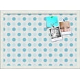 thumbnail image 1 of PinPix 21x15 Custom Cork Bulletin Board Light Blue Polka Dot Poster Board Has a Fabric Style Canvas Finish, Framed in Light Blue Polka Dot, by ArtToFrames (PinPix-344), 1 of 6