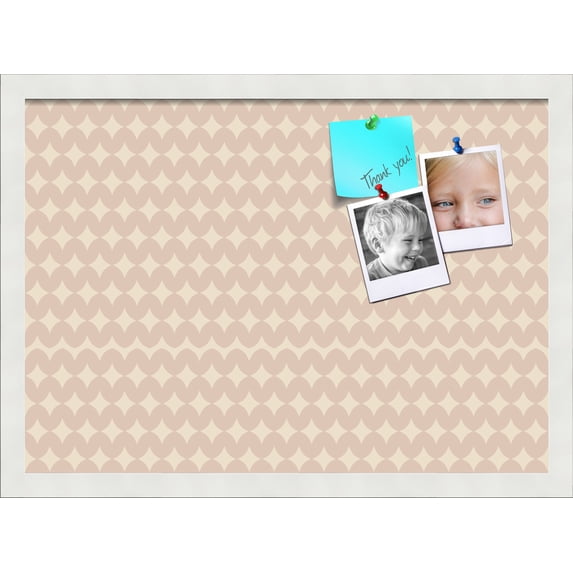 PinPix 21x15 Custom Cork Bulletin Board Light Pink Diamond Poster Board Has a Fabric Style Canvas Finish, Framed in Light Pink Diamond, by ArtToFrames (PinPix-294)