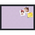 thumbnail image 1 of PinPix 21x15 Custom Cork Bulletin Board Purple Polka Dot Poster Board Has a Fabric Style Canvas Finish, Framed in Purple Polka Dot, by ArtToFrames (PinPix-504), 1 of 6