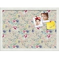 thumbnail image 1 of PinPix 21x15 Custom Cork Bulletin Board Vintage Japanese Floral Beige Poster Board Has a Fabric Style Canvas Finish, Framed in Vintage Japanese Floral Beige, by ArtToFrames (PinPix-1544), 1 of 5