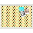 thumbnail image 1 of PinPix 21x15 Custom Cork Bulletin Board Yellow Polka Dot Poster Board Has a Fabric Style Canvas Finish, Framed in Yellow Polka Dot, by ArtToFrames (PinPix-569), 1 of 6