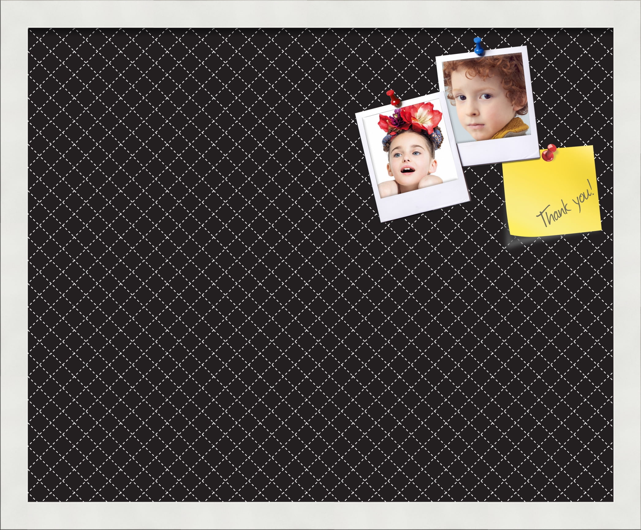 PinPix 21x17 Custom Cork Bulletin Board Black Diamond Poster Board Has a Fabric Style Canvas Finish, Framed in Black Diamond, by ArtToFrames (PinPix-120)
