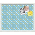 thumbnail image 1 of PinPix 21x17 Custom Cork Bulletin Board Blue - White Dots Poster Board Has a Fabric Style Canvas Finish, Framed in Blue - White Dots, by ArtToFrames (PinPix-345), 1 of 6