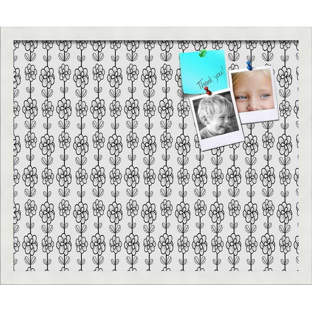 PinPix 21x17 Custom Cork Bulletin Board Floral design Perfect Blooms Poster Board Has a Fabric Style Canvas Finish, Framed in Floral design Perfect Blooms, by ArtToFrames (PinPix-205)