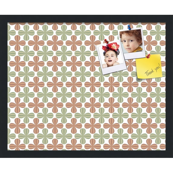PinPix 21x17 Custom Cork Bulletin Board Poster Board Has a Fabric Style Canvas Finish, Framed in Abstract Pattern, by ArtToFrames (PinPix-558)