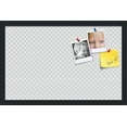 thumbnail image 1 of PinPix 22x14 Custom Cork Bulletin Board Grey Diamond Poster Board Has a Fabric Style Canvas Finish, Framed in Grey Diamond, by ArtToFrames (PinPix-126), 1 of 6