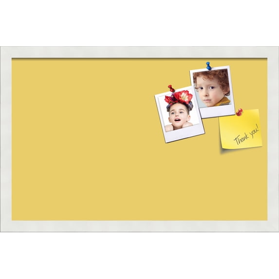 PinPix 22x14 Custom Cork Bulletin Board Honey Pastel Poster Board Has a Fabric Style Canvas Finish, Framed in Honey Pastel, by ArtToFrames (PinPix-1810)