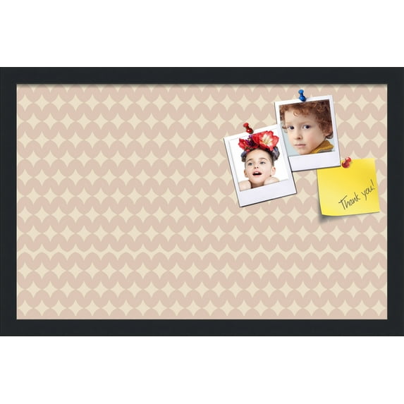 PinPix 22x14 Custom Cork Bulletin Board Light Pink Diamond Poster Board Has a Fabric Style Canvas Finish, Framed in Light Pink Diamond, by ArtToFrames (PinPix-294)