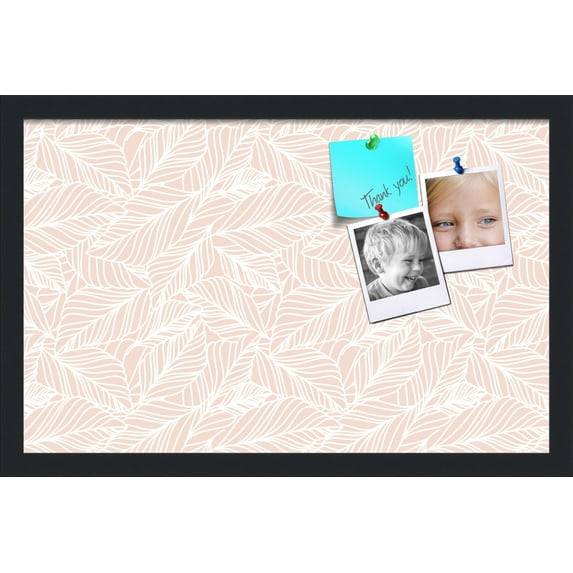 PinPix 22x14 Custom Cork Bulletin Board Peach White Poster Board Has a Fabric Style Canvas Finish, Framed in Peach White, by ArtToFrames (PinPix-1874)