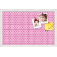 thumbnail image 1 of PinPix 22x14 Custom Cork Bulletin Board Pink - White Dots Poster Board Has a Fabric Style Canvas Finish, Framed in Pink - White Dots, by ArtToFrames (PinPix-362), 1 of 6
