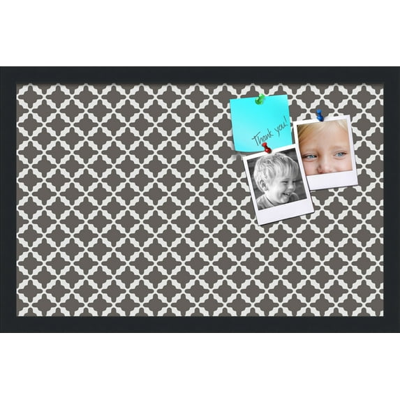PinPix 22x14 Custom Cork Bulletin Board Poster Board Has a Fabric Style Canvas Finish, Framed in Retro Patterns, by ArtToFrames (PinPix-236)