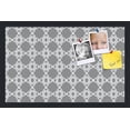 thumbnail image 1 of PinPix 22x14 Custom Cork Bulletin Board  Poster Board Has a Fabric Style Canvas Finish, Framed in Grey and White Graphic Lava Pattern, by ArtToFrames (PinPix-231), 1 of 5