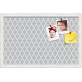 thumbnail image 1 of PinPix 22x14 Custom Cork Bulletin Board Quatrefoil Grey Poster Board Has a Fabric Style Canvas Finish, Framed in Quatrefoil Grey, by ArtToFrames (PinPix-284), 1 of 1