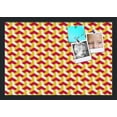 thumbnail image 1 of PinPix 22x15 Custom Cork Bulletin Board Baus Red Gold Poster Board Has a Fabric Style Canvas Finish, Framed in Baus Red Gold, by ArtToFrames (PinPix-1533), 1 of 5