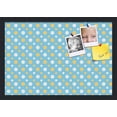 thumbnail image 1 of PinPix 22x15 Custom Cork Bulletin Board Blue - White Dots Poster Board Has a Fabric Style Canvas Finish, Framed in Blue - White Dots, by ArtToFrames (PinPix-345), 1 of 6