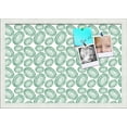 thumbnail image 1 of PinPix 22x15 Custom Cork Bulletin Board Bohemian Circles Green Poster Board Has a Fabric Style Canvas Finish, Framed in Bohemian Circles Green, by ArtToFrames (PinPix-1586), 1 of 5