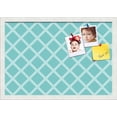 thumbnail image 1 of PinPix 22x15 Custom Cork Bulletin Board Diamond Modern Pattern Aqua White Poster Board Has a Fabric Style Canvas Finish, Framed in Diamond Modern Pattern Aqua White, by ArtToFrames (PinPix-1799), 1 of 5