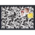 thumbnail image 1 of PinPix 22x15 Custom Cork Bulletin Board Floral Black Leaf Poster Board Has a Fabric Style Canvas Finish, Framed in Floral Black Leaf, by ArtToFrames (PinPix-180), 1 of 6