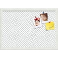 thumbnail image 1 of PinPix 22x15 Custom Cork Bulletin Board Lattice White Navy Poster Board Has a Fabric Style Canvas Finish, Framed in Lattice White Navy, by ArtToFrames (PinPix-1827), 1 of 1