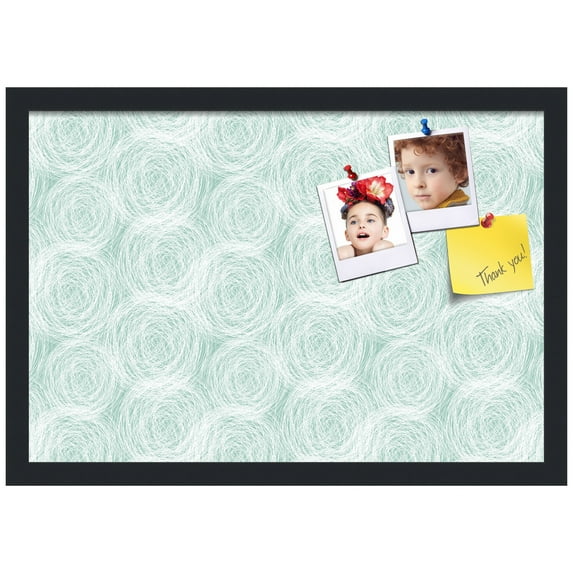 PinPix ArtToFrames 20x13 Custom Cork Bulletin Board Poster Board Has a Fabric Style Canvas Finish, Framed in Satin Black (PinPix-1926)