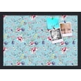thumbnail image 1 of PinPix 22x15 Custom Cork Bulletin Board Vintage Japanese Floral Aqua Poster Board Has a Fabric Style Canvas Finish, Framed in Vintage Japanese Floral Aqua, by ArtToFrames (PinPix-1546), 1 of 5