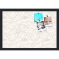 thumbnail image 1 of PinPix 22x15 Custom Cork Bulletin Board White Sand Poster Board Has a Fabric Style Canvas Finish, Framed in White Sand, by ArtToFrames (PinPix-1880), 1 of 5