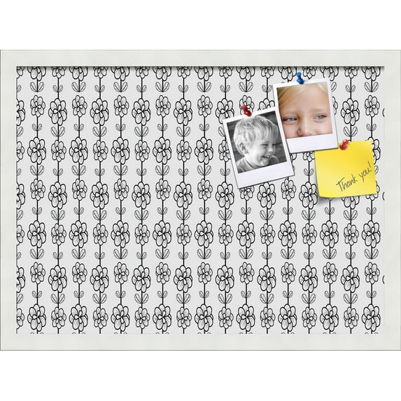 PinPix 22x16 Custom Cork Bulletin Board Floral design Perfect Blooms Poster Board Has a Fabric Style Canvas Finish, Framed in Floral design Perfect Blooms, by ArtToFrames (PinPix-205)