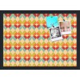 thumbnail image 1 of PinPix 22x16 Custom Cork Bulletin Board Kaliedescope Poster Board Has a Fabric Style Canvas Finish, Framed in Kaliedescope, by ArtToFrames (PinPix-564), 1 of 1