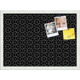 thumbnail image 1 of PinPix 22x16 Custom Cork Bulletin Board Modeco Hex W B Poster Board Has a Fabric Style Canvas Finish, Framed in Modeco Hex W B, by ArtToFrames (PinPix-1730), 1 of 5