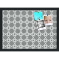 thumbnail image 1 of PinPix 22x16 Custom Cork Bulletin Board  Poster Board Has a Fabric Style Canvas Finish, Framed in Grey and White Graphic Lava Pattern, by ArtToFrames (PinPix-231), 1 of 5