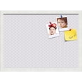 thumbnail image 1 of PinPix 22x16 Custom Cork Bulletin Board White Circles Poster Board Has a Fabric Style Canvas Finish, Framed in White Circles, by ArtToFrames (PinPix-494), 1 of 1