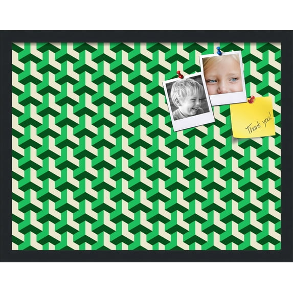 PinPix 22x17 Custom Cork Bulletin Board Baus Green Beige Poster Board Has a Fabric Style Canvas Finish, Framed in Baus Green Beige, by ArtToFrames (PinPix-1531)