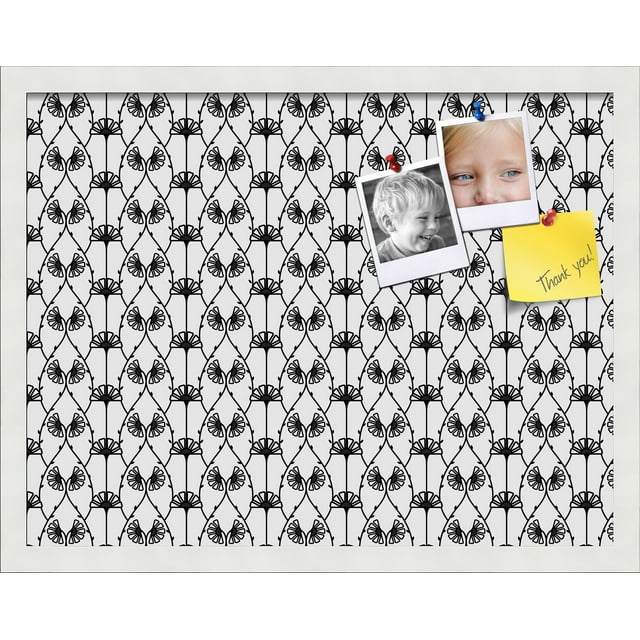 PinPix 22x17 Custom Cork Bulletin Board Floral design Deconstructed Floral Poster Board Has a Fabric Style Canvas Finish, Framed in Floral design Deconstructed Floral, by ArtToFrames (PinPix-206)