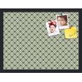 thumbnail image 1 of PinPix 22x17 Custom Cork Bulletin Board  Poster Board Has a Fabric Style Canvas Finish, Framed in Retro Jade Quatrefoil Lattice Design, by ArtToFrames (PinPix-229), 1 of 5