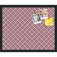 thumbnail image 1 of PinPix 22x18 Custom Cork Bulletin Board  Poster Board Has a Fabric Style Canvas Finish, Framed in Stylish Pink Pattern, by ArtToFrames (PinPix-470), 1 of 5