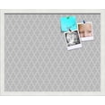 thumbnail image 1 of PinPix 22x18 Custom Cork Bulletin Board Quatrefoil Lt Grey Poster Board Has a Fabric Style Canvas Finish, Framed in Quatrefoil Lt Grey, by ArtToFrames (PinPix-582), 1 of 1
