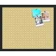 thumbnail image 1 of PinPix 22x18 Custom Cork Bulletin Board Vintage Yellow Flower Poster Board Has a Fabric Style Canvas Finish, Framed in Vintage Yellow Flower, by ArtToFrames (PinPix-269), 1 of 1