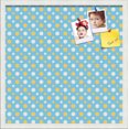 thumbnail image 1 of PinPix 22x22 Custom Cork Bulletin Board Blue - White Dots Poster Board Has a Fabric Style Canvas Finish, Framed in Blue - White Dots, by ArtToFrames (PinPix-345), 1 of 6