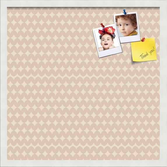 PinPix 22x22 Custom Cork Bulletin Board Light Pink Diamond Poster Board Has a Fabric Style Canvas Finish, Framed in Light Pink Diamond, by ArtToFrames (PinPix-294)