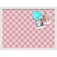 thumbnail image 1 of PinPix 23x17 Custom Cork Bulletin Board Argyle Light Pink Poster Board Has a Fabric Style Canvas Finish, Framed in Argyle Light Pink, by ArtToFrames (PinPix-649), 1 of 6