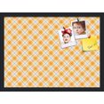 thumbnail image 1 of PinPix 23x17 Custom Cork Bulletin Board Argyle Orange Poster Board Has a Fabric Style Canvas Finish, Framed in Argyle Orange, by ArtToFrames (PinPix-636), 1 of 1