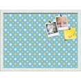 thumbnail image 1 of PinPix 23x17 Custom Cork Bulletin Board Blue - White Dots Poster Board Has a Fabric Style Canvas Finish, Framed in Blue - White Dots, by ArtToFrames (PinPix-345), 1 of 6