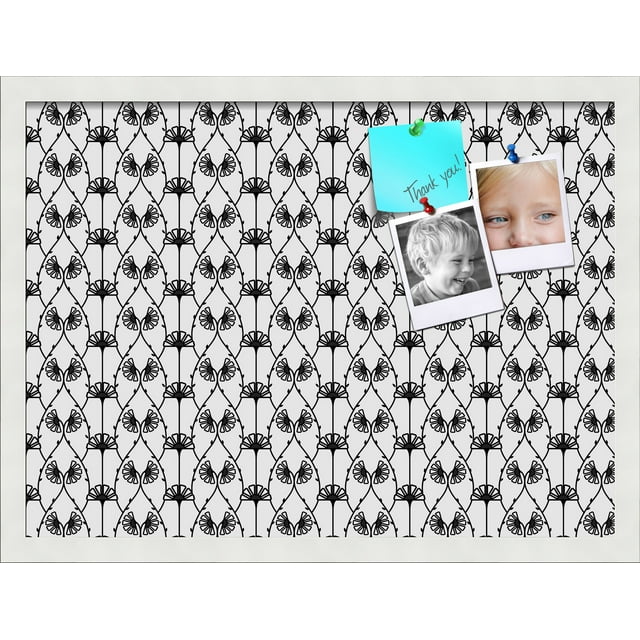 PinPix 23x17 Custom Cork Bulletin Board Floral design Deconstructed Floral Poster Board Has a Fabric Style Canvas Finish, Framed in Floral design Deconstructed Floral, by ArtToFrames (PinPix-206)