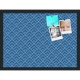 thumbnail image 1 of PinPix 23x17 Custom Cork Bulletin Board Peaks Modern Pattern Navy Poster Board Has a Fabric Style Canvas Finish, Framed in Peaks Modern Pattern Navy, by ArtToFrames (PinPix-1796), 1 of 1