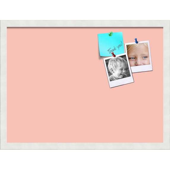 PinPix 23x17 Custom Cork Bulletin Board Pink Pastel Poster Board Has a Fabric Style Canvas Finish, Framed in Pink Pastel, by ArtToFrames (PinPix-1813)