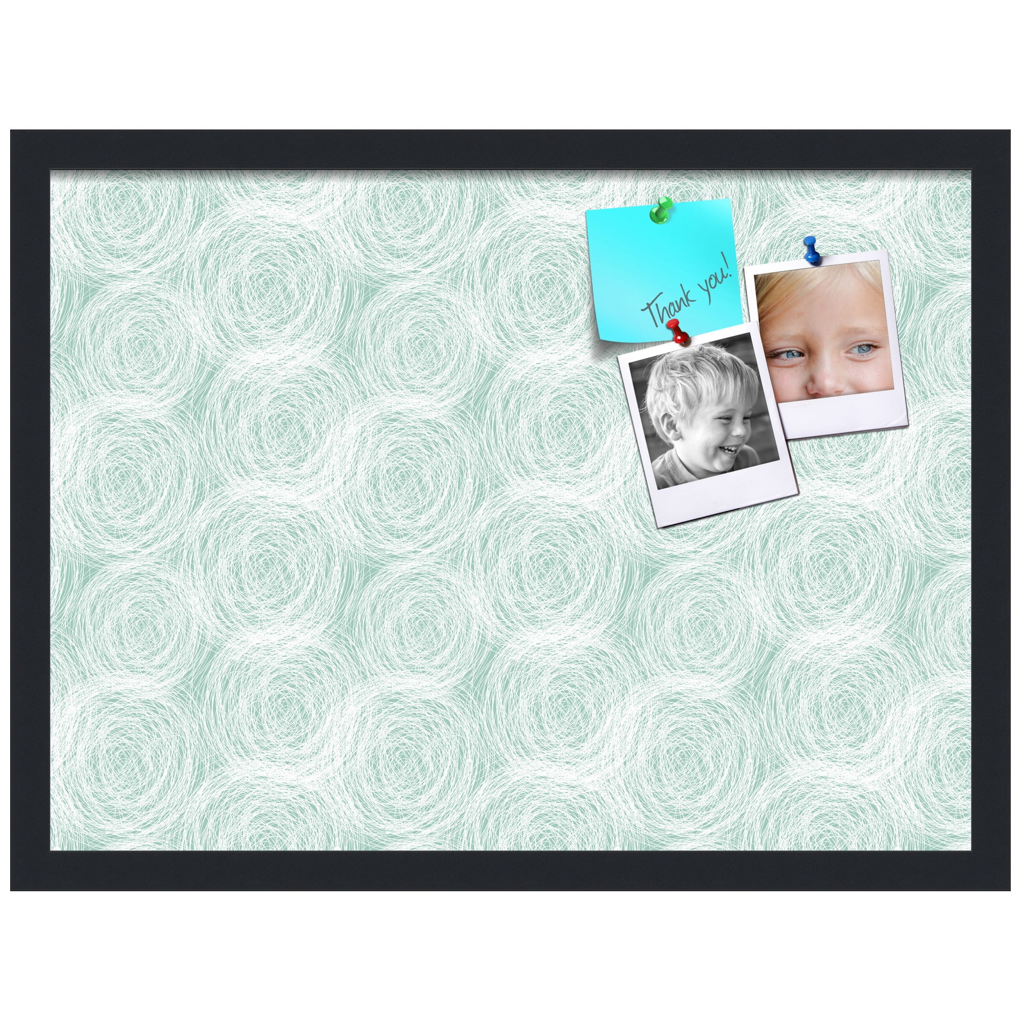 PinPix ArtToFrames 21x15 Custom Cork Bulletin Board    Poster Board Has a Fabric Style Canvas Finish, Framed in Satin Black (PinPix-1926)