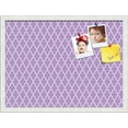 thumbnail image 1 of PinPix 23x17 Custom Cork Bulletin Board Quatrefoil Lt Pur Poster Board Has a Fabric Style Canvas Finish, Framed in Quatrefoil Lt Pur, by ArtToFrames (PinPix-489), 1 of 1