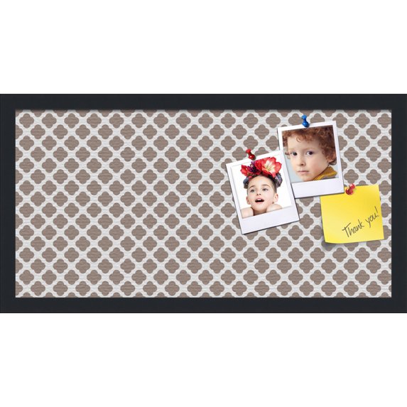 PinPix 24x12 Custom Cork Bulletin Board Brown Clover Poster Board Has a Fabric Style Canvas Finish, Framed in Brown Clover, by ArtToFrames (PinPix-535)